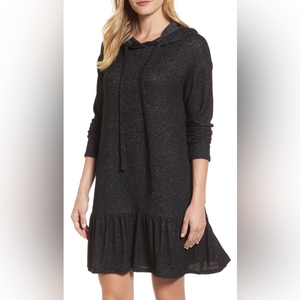 Caslon Drop Waist Hooded Dress